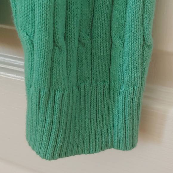 Croft & Barrow Green Cable Knit Sweater. Size Medium - Picture 6 of 9